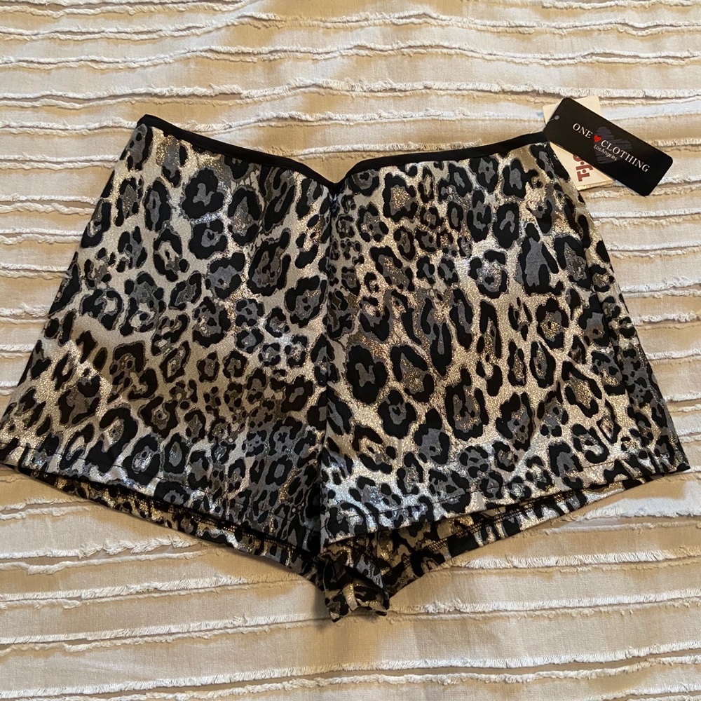 Sliver and black shorts